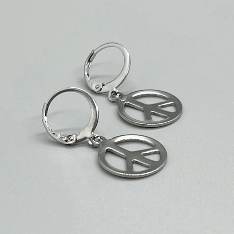 Stainless Steel PEACE SIGN Lev - Go Ethnic Fashion recension och pris