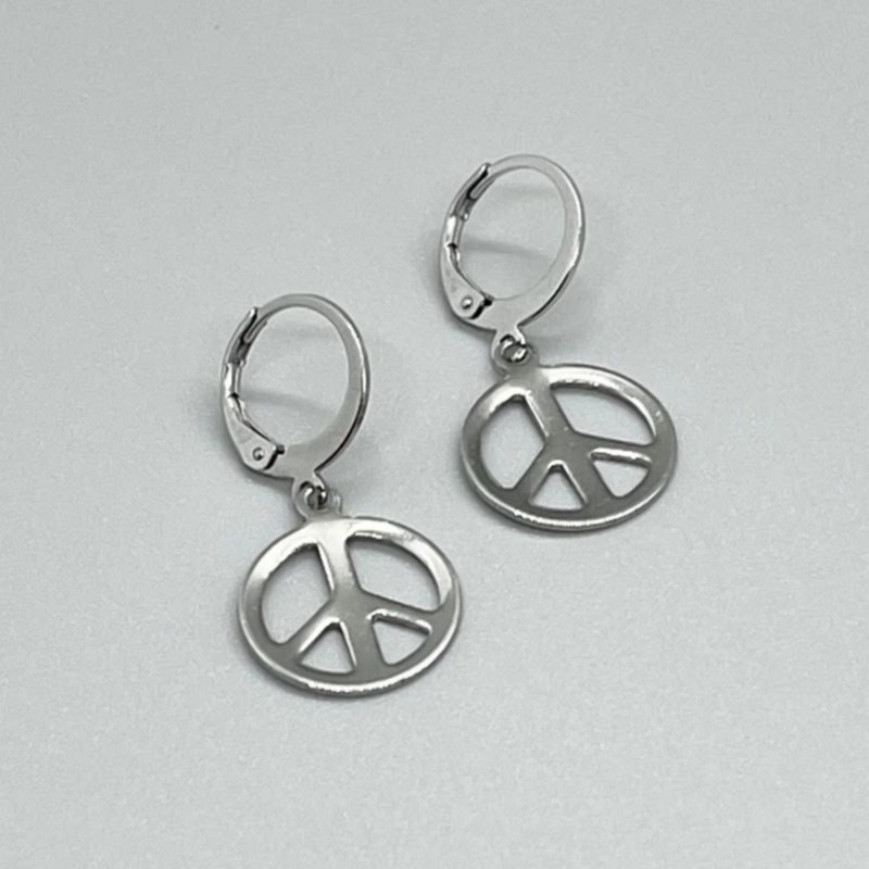 Stainless Steel PEACE SIGN Lev - Go Ethnic Fashion recension och pris