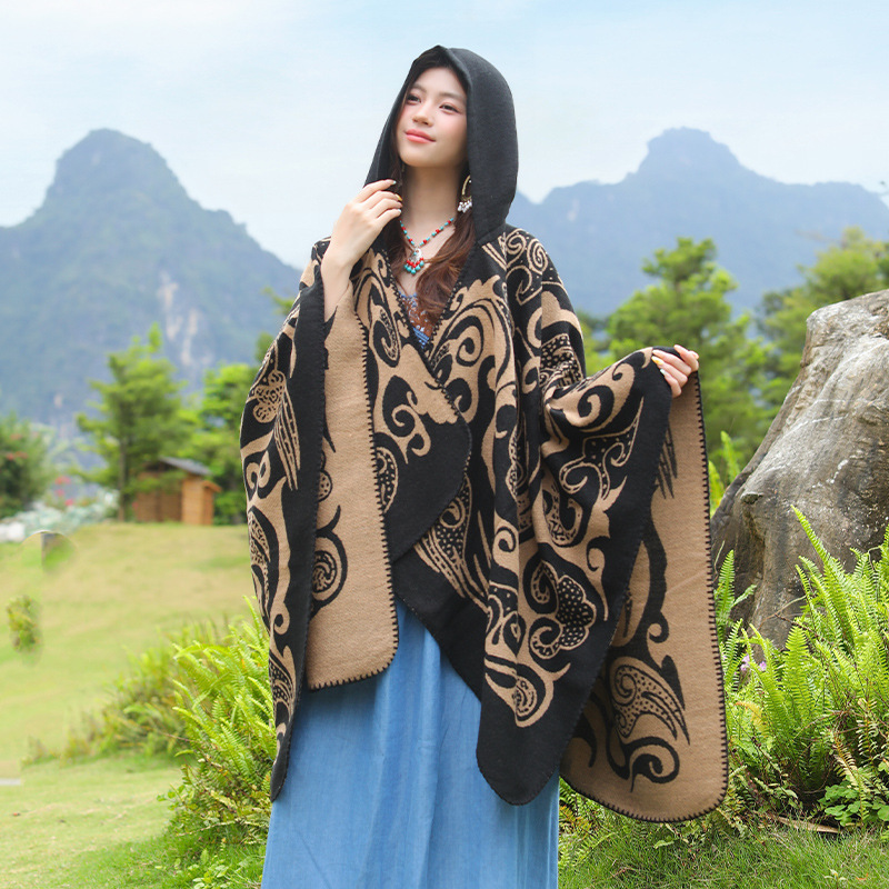 New Women's Hooded Shawl Warm  - Go Ethnic Fashion recension och pris