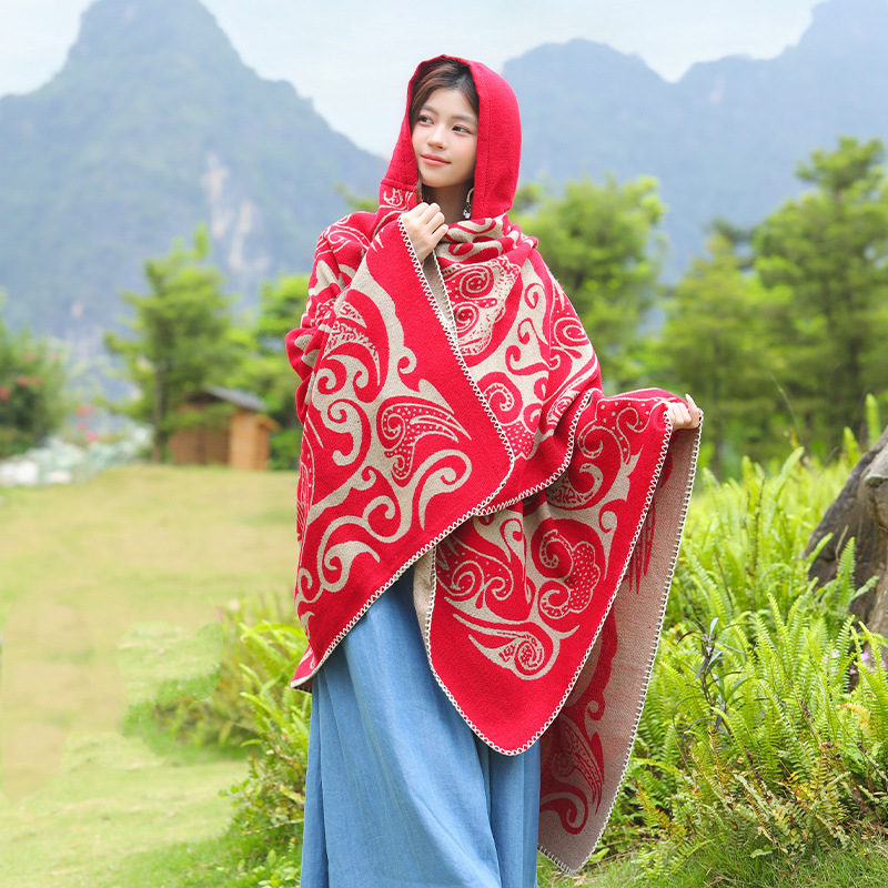 New Women's Hooded Shawl Warm  - Go Ethnic Fashion recension och pris