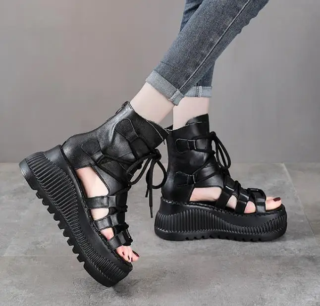 8CM Ethnic Cow Genuine Leather - Ethnic Fashion Women recension och pris