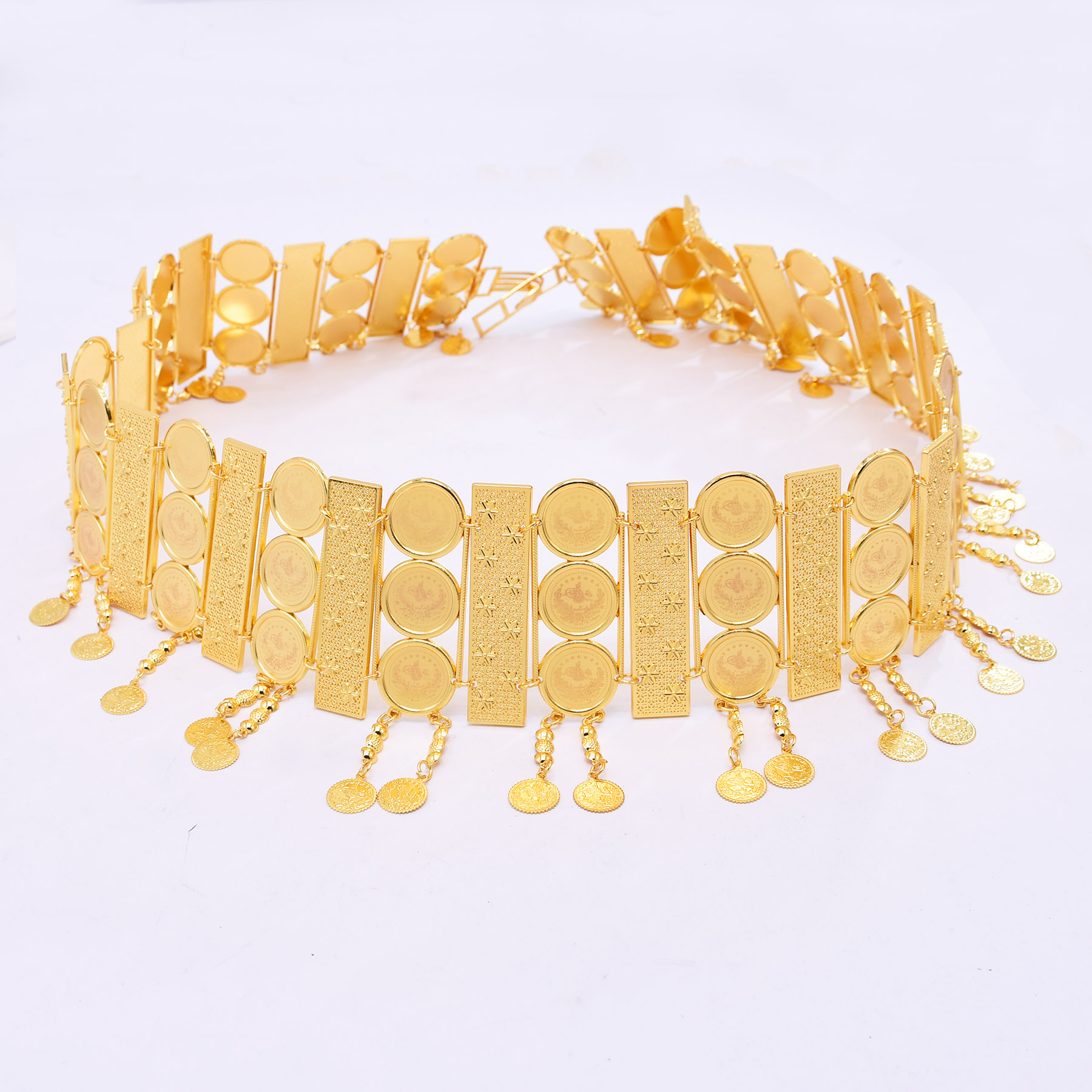 3-Row Wide Coin Tassel Belt Bo - Ethnic Fashion Co In recension och pris