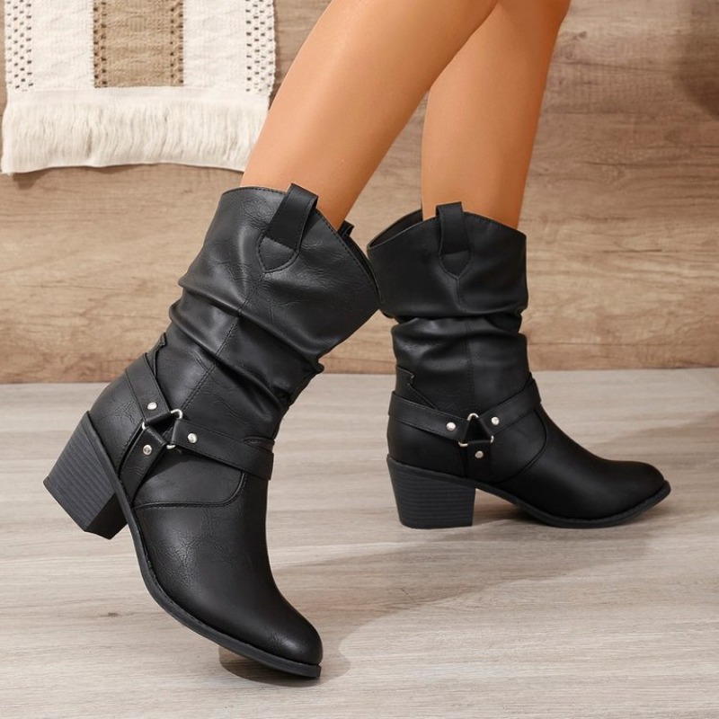 Womens Mid-Calf Boots Retro St - Ethnic Fashion Women recension och pris